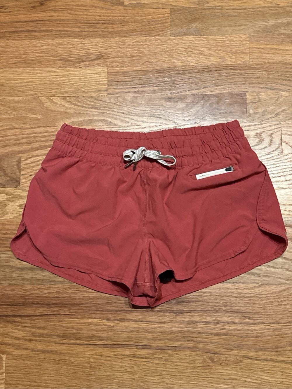 Vuori Women’s Clementine Shorts Lined Gym Yoga Casual Burnt Orange Size S